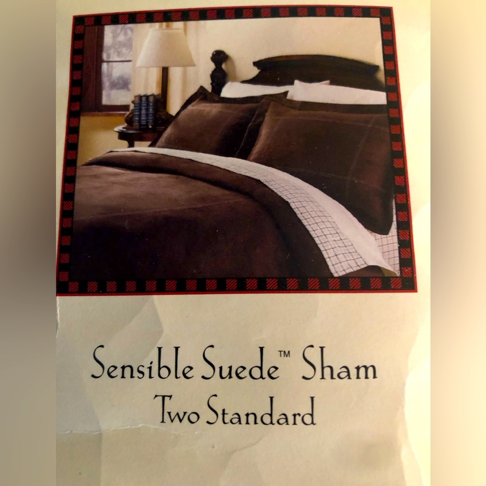 Woolrich Sensible Suede Two Pillow Standard Shams- Rich Brown